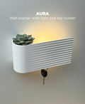Aura - Wall Planter With Light And Key Holder