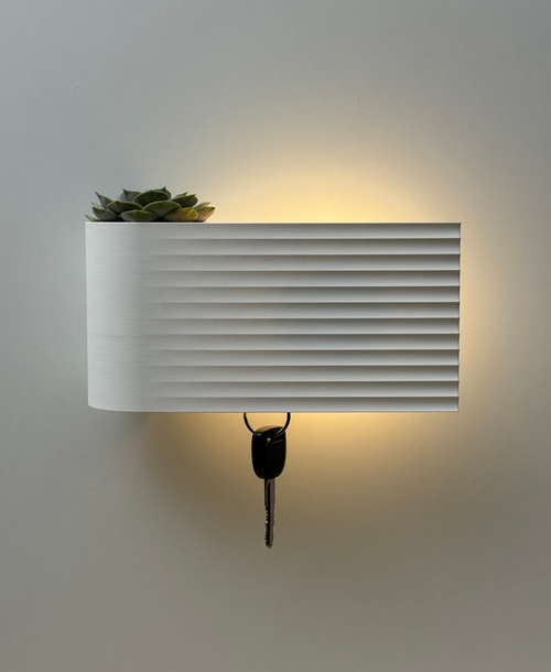 Aura - Wall Planter With Light And Key Holder