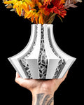 Geometric Ridged Flower Vase