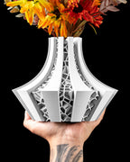 Geometric Ridged Flower Vase