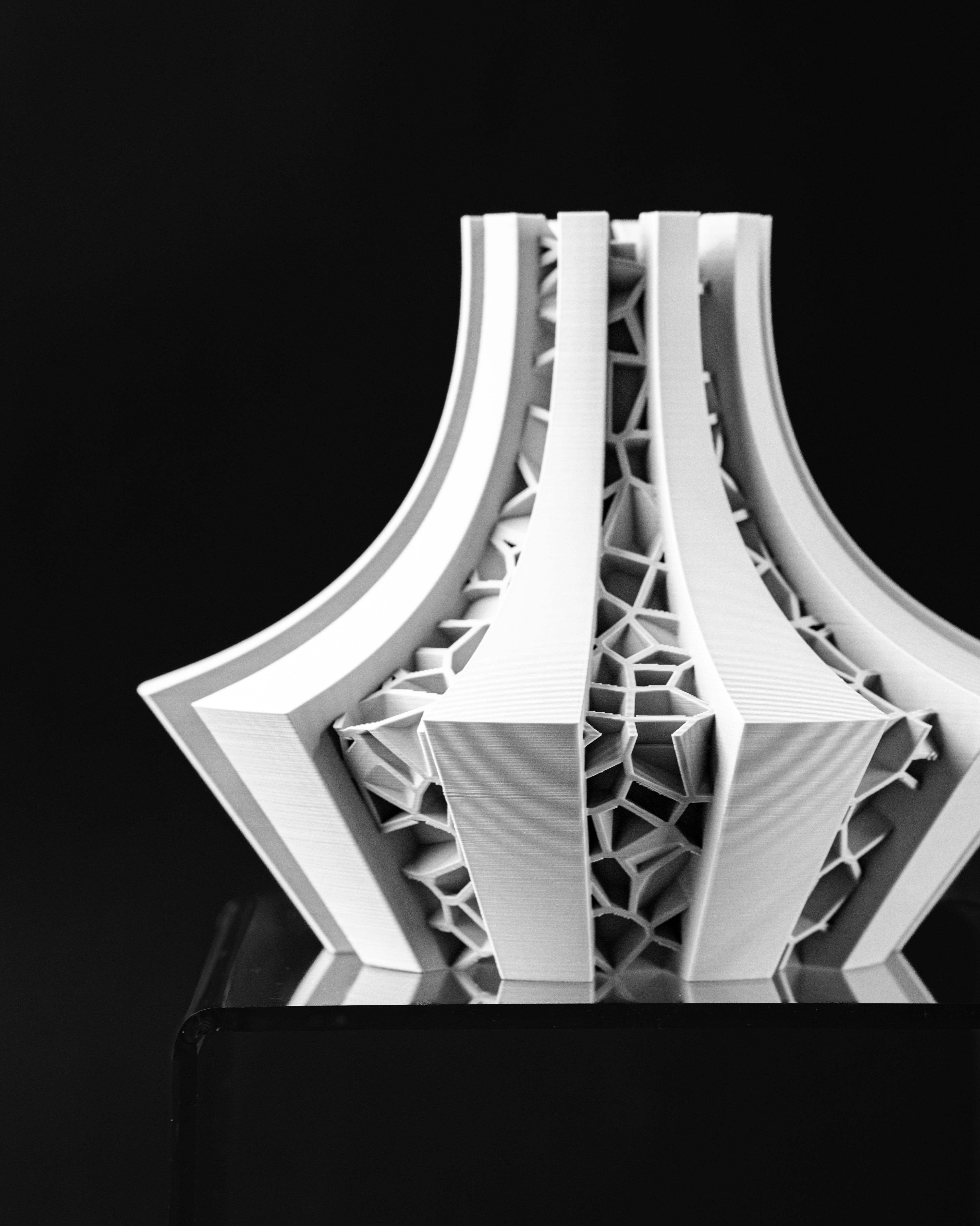 Geometric Ridged Flower Vase