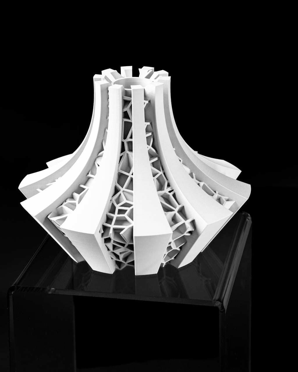 Geometric Ridged Flower Vase