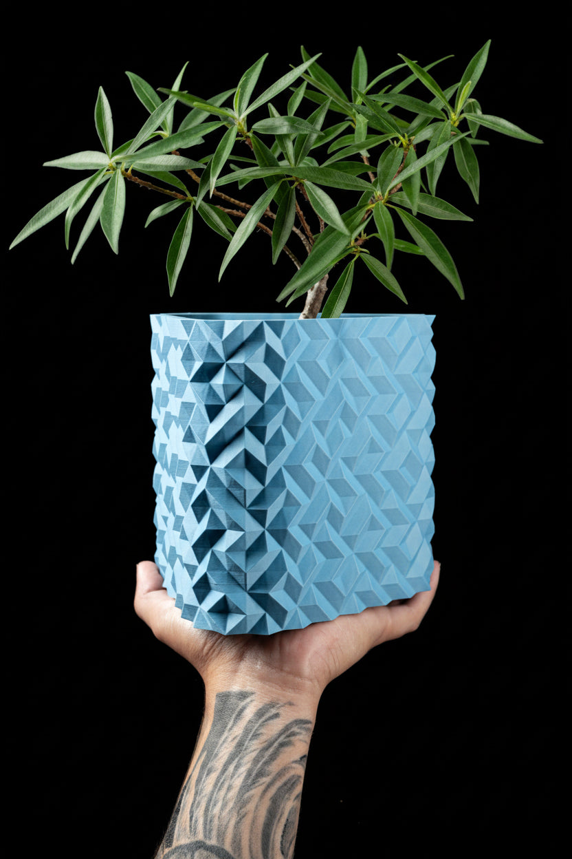 Geometric Triangle Pot
