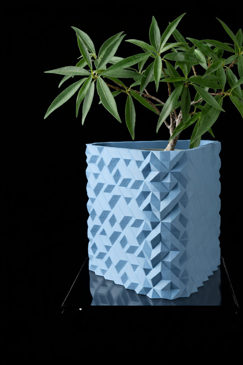 Geometric Triangle Pot