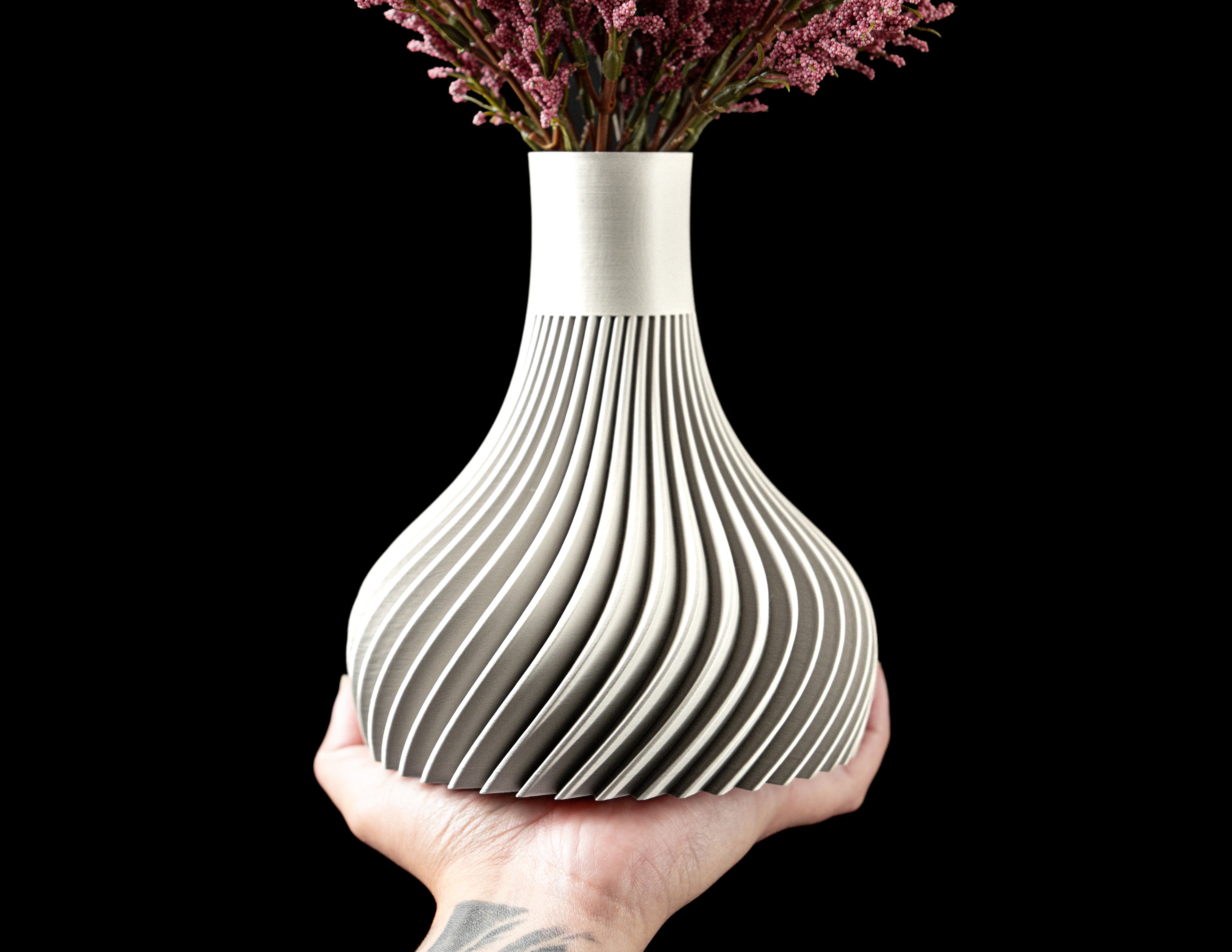 Ridged Flower Vase