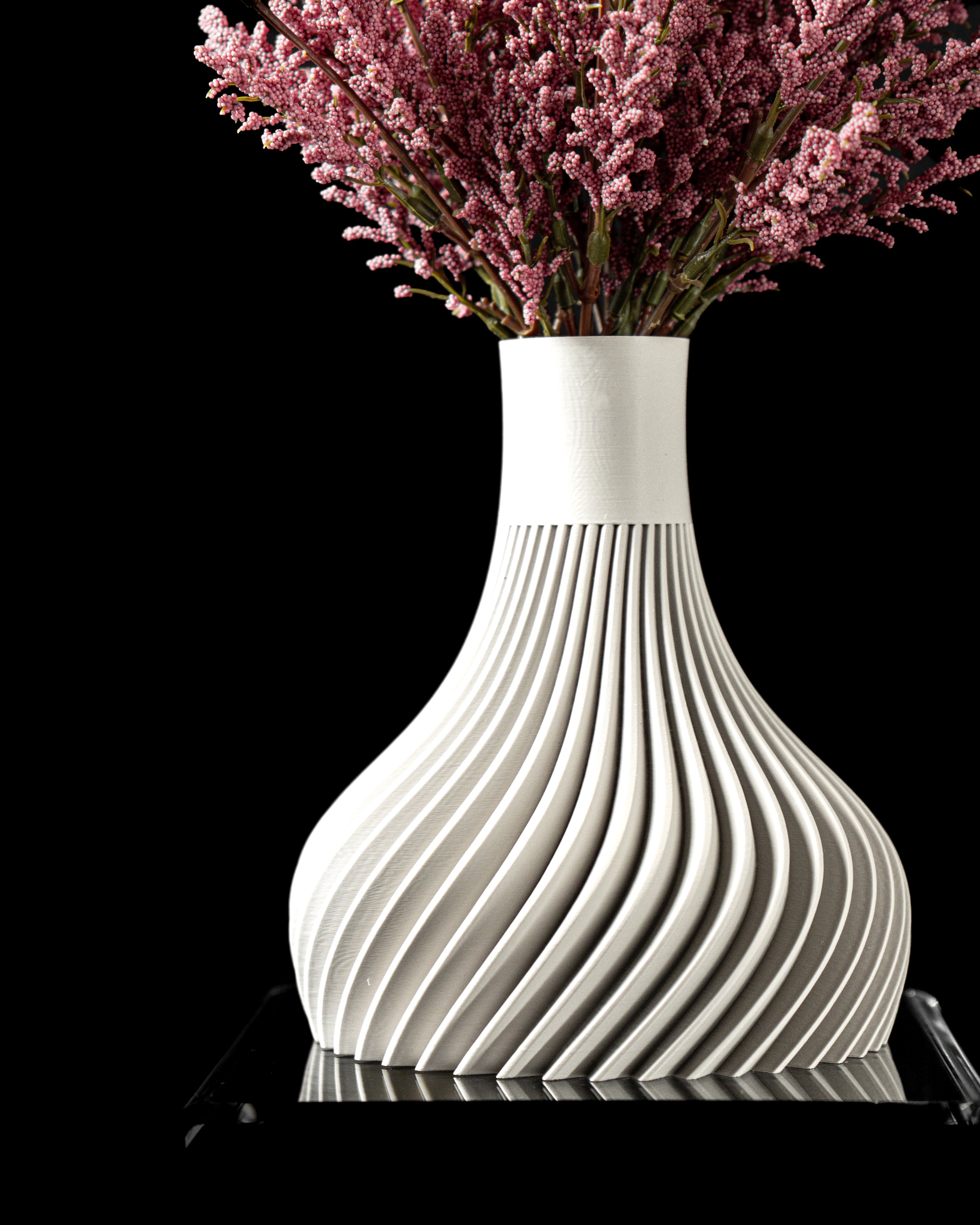 Ridged Flower Vase