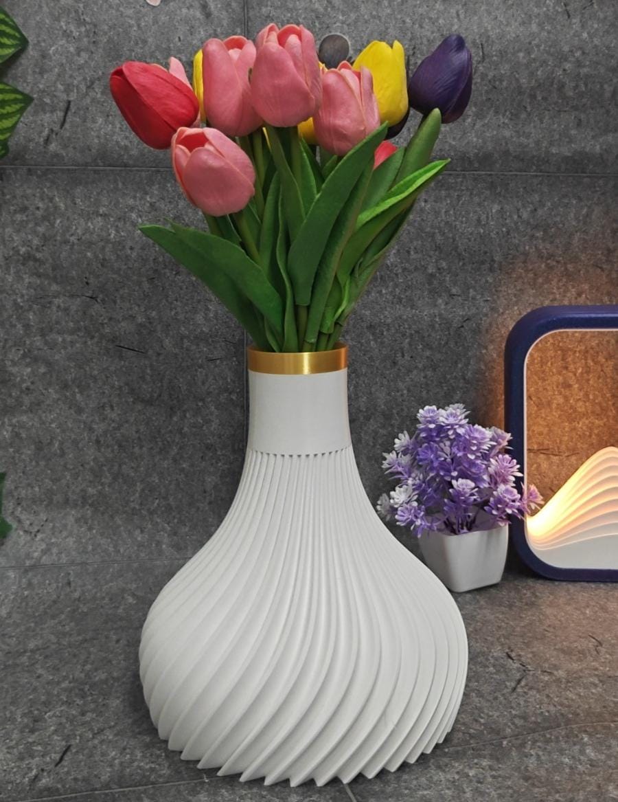 Ridged Flower Vase