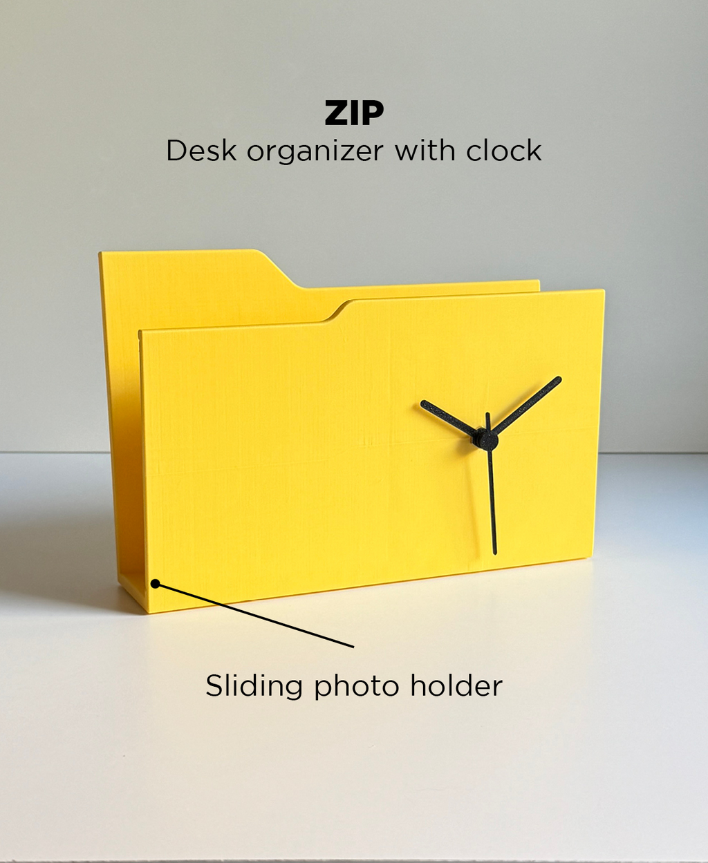 ZIP - Desk Organizer, With Built-In Clock And Picture Frame