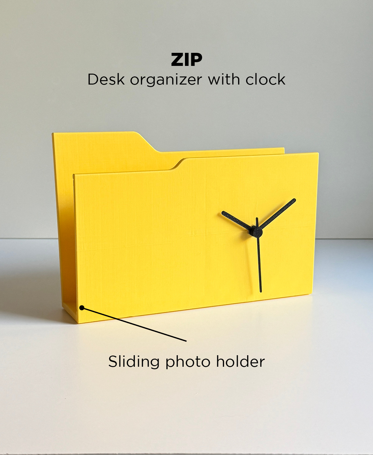 ZIP - Desk Organizer, With Built-In Clock And Picture Frame